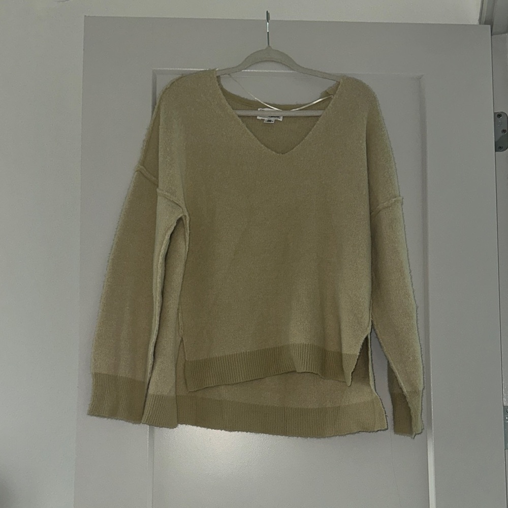 V-Neck Tan Sweater